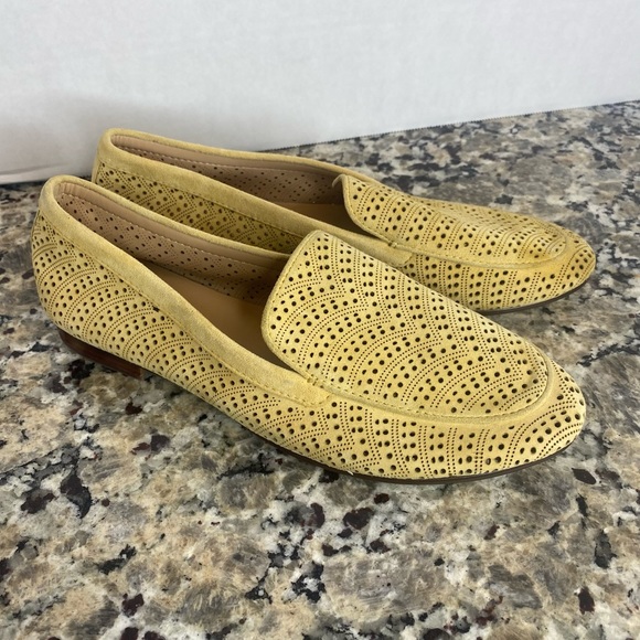 New Sample Shoe  NYDJ - Suede Perforated Loafers - Denver Honey Gold 6 - Picture 9 of 13